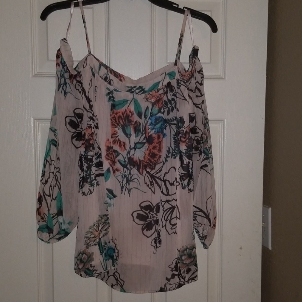 Beautiful pink flowered blouse